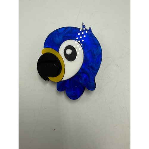 Blue macaw parrot acrylic - blue,